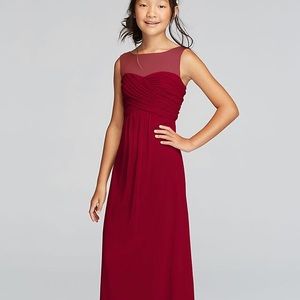 David’s bridals junior bridesmaid dress.